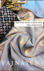 Load image into Gallery viewer, Tissue x Satin Saree - Blue
