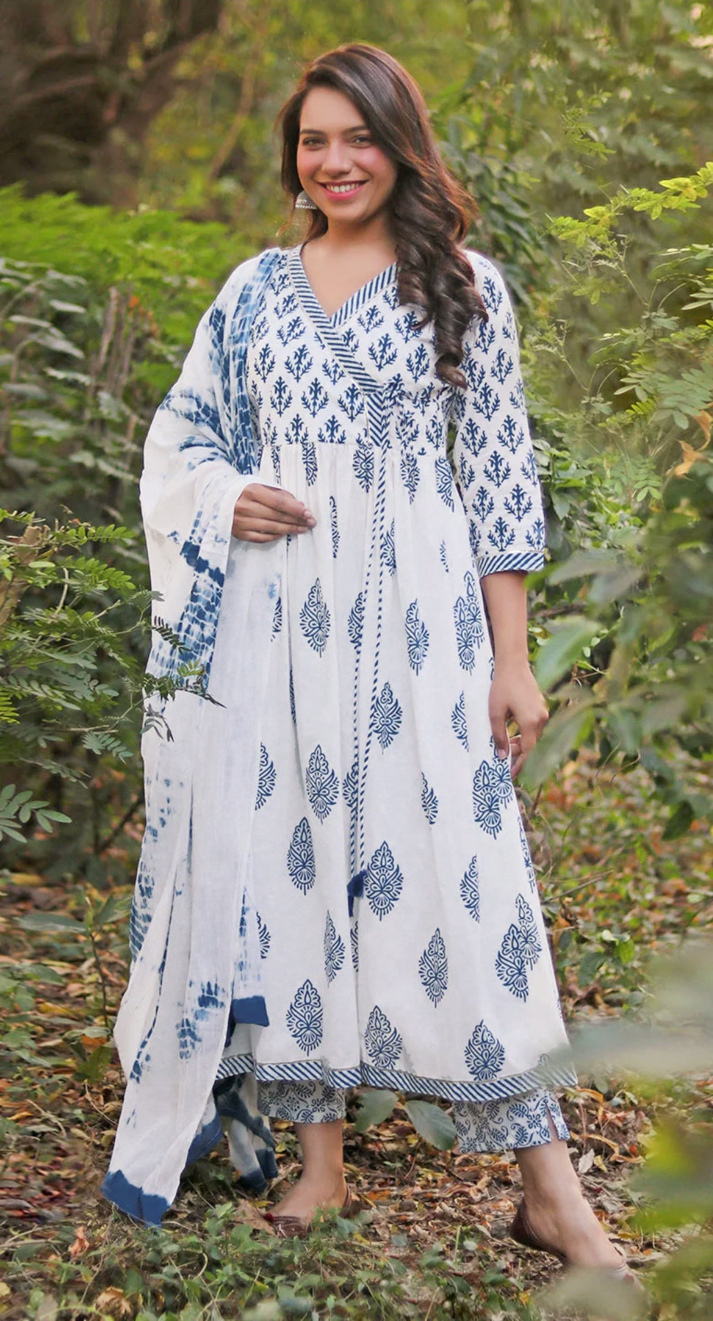 SAJNA [XL / 42] - Angrakha Block Print Kurti Set