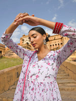 Load image into Gallery viewer, PRANAVI [S / 36] - Flared Kurti Suit Set
