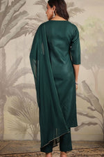 Load image into Gallery viewer, BHUVA [M / 38] - Straight cut embroidered kurti set
