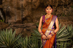 Load image into Gallery viewer, Semi Silk Kanchipuram Saree - Honey
