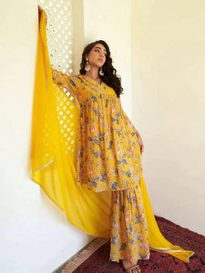 NEHA [S / 36 - M / 38] - Babydoll Kurti with Sharara set
