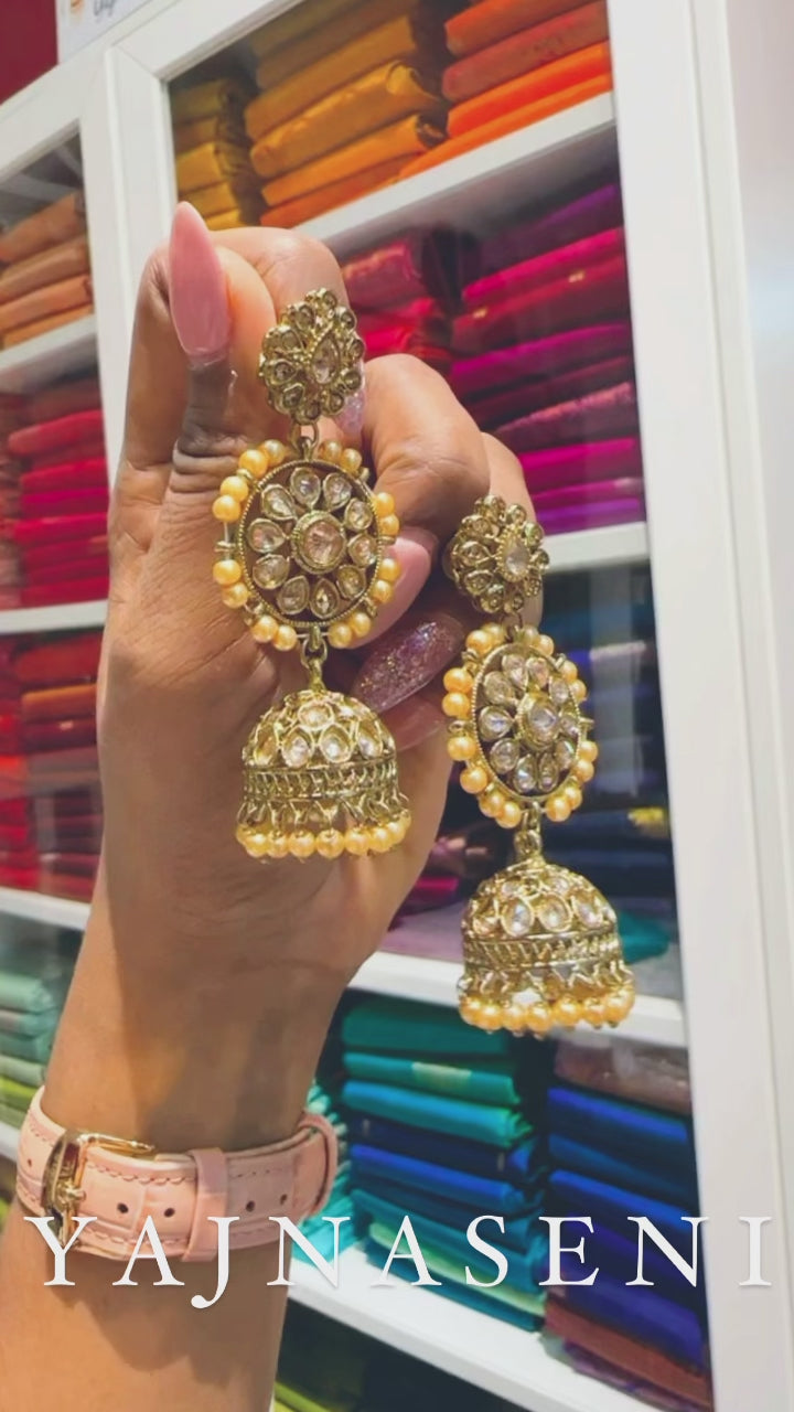 SHREYA Jhumkas - Champagne (dark)