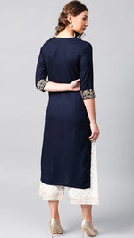Load image into Gallery viewer, CHAYA [S / 36] - Straight cut embroidered kurti set

