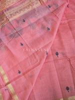 Load image into Gallery viewer, Linen Cotton Saree x Pichwai Tales - Pink
