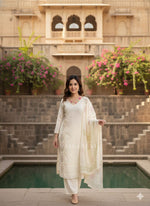Load image into Gallery viewer, NADIRA [3XL/46] - A-Line Kurti Set
