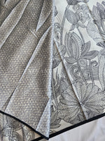 Load image into Gallery viewer, Printed Satin Saree : White
