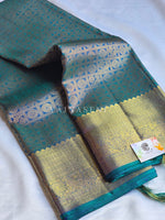 Load image into Gallery viewer, RAJATA KANTHI - Pure Kanjivaram Silk Saree with Gold Zari

