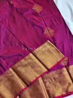 Load image into Gallery viewer, Royal Edit x Semi Soft Silk Gold Zari Saree - Mulberry
