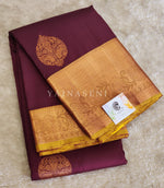 Load image into Gallery viewer, Charoite - Pure Kanjivaram Silk Saree with Copper Zari
