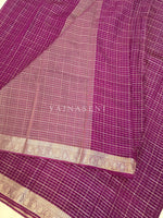 Load image into Gallery viewer, Georgette Saree x Checkered Zari : Burgundy
