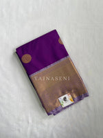 Load image into Gallery viewer, Kanchipuram Semi Silk Saree - Purple x Lavender

