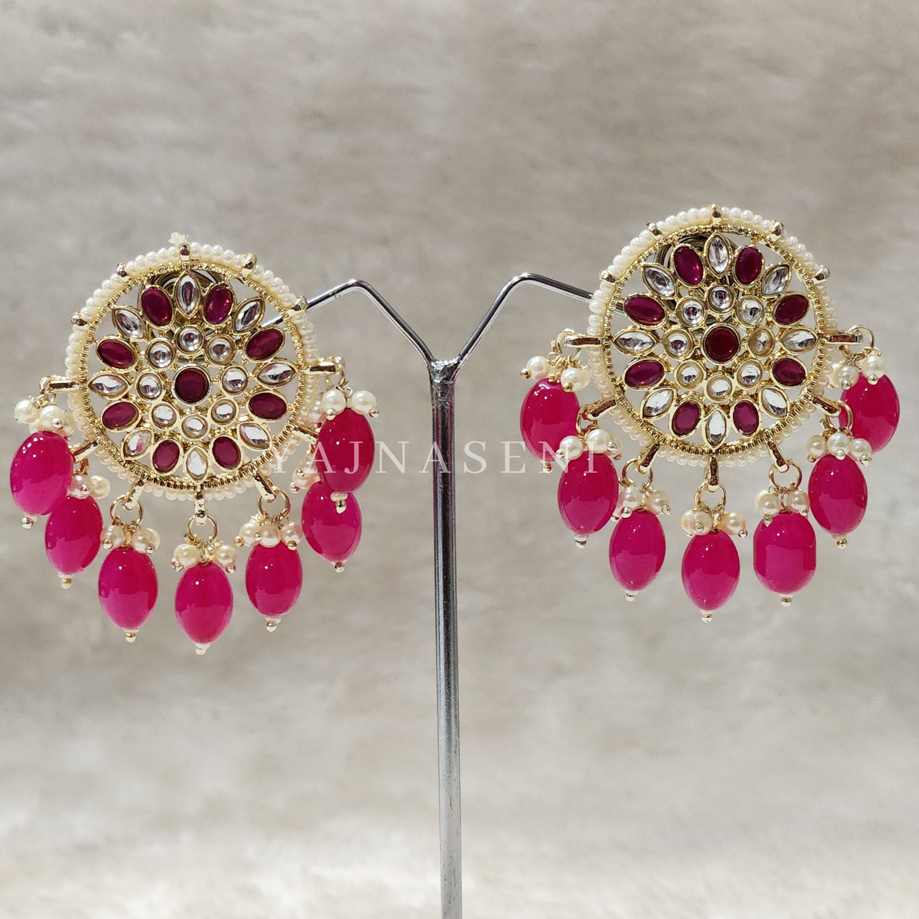 MADONNA studs (hot pink)