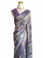 Load image into Gallery viewer, Dola Semi Silk Saree x Vanam Tales - Purple
