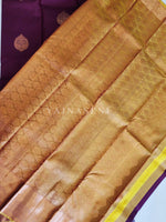 Load image into Gallery viewer, Charoite - Pure Kanjivaram Silk Saree with Copper Zari
