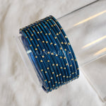 Load image into Gallery viewer, Metallic x Dot Bangles - Blue
