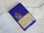 Load image into Gallery viewer, Semi Kanchi Silk x Gold Zari Saree - Royal Blue
