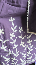 Load image into Gallery viewer, ZUNAIRA [XL/42] - Straight Cut Kurti Set (Purple)
