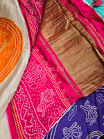Load image into Gallery viewer, Gajji Silk Saree : White x Multicolour
