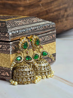 Load image into Gallery viewer, HARSHA Jhumka (Green)
