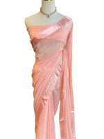 Load image into Gallery viewer, Viscose Georgette Saree : Peach
