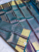 Load image into Gallery viewer, RAJATA KANTHI - Pure Kanjivaram Silk Saree with Gold Zari
