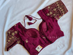 Load image into Gallery viewer, Burgundy : Readymade blouse [DIVANITA]
