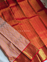 Load image into Gallery viewer, BLUSH FLAME - Pure Kanjivaram Silk Saree with Gold Zari
