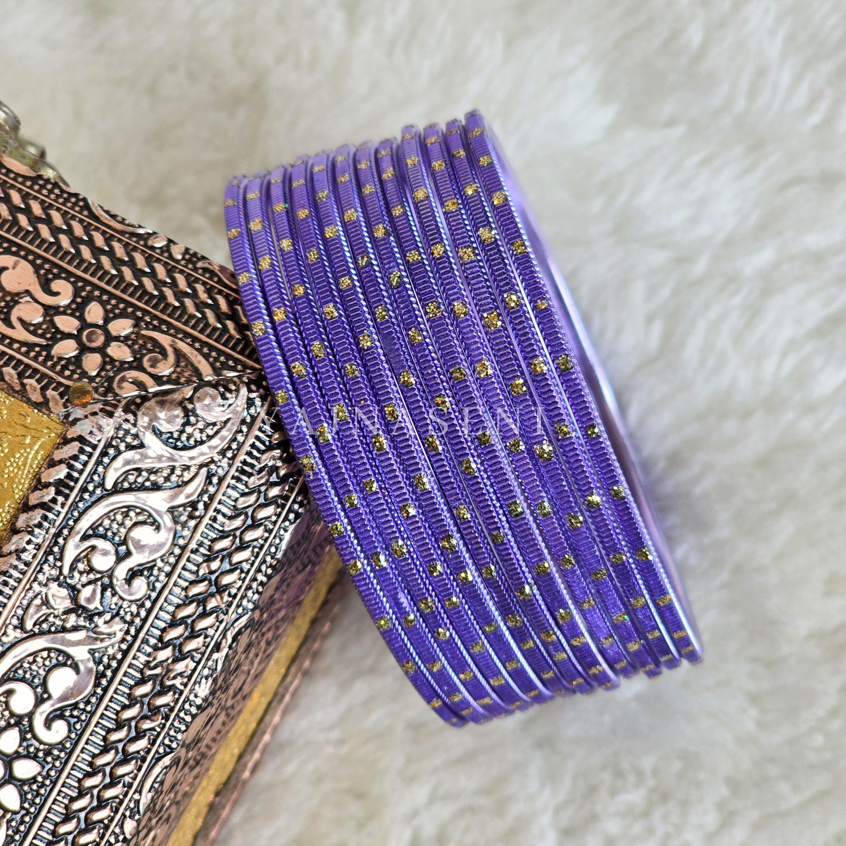 Metallic x Dot Bangles - Hydrangea