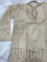 Load image into Gallery viewer, STR [XL/42] - (Cream) Men Mid Length Kurta Top
