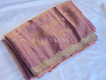Load image into Gallery viewer, Satina Space Silk Saree x Embroidery : Lilac
