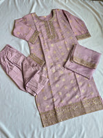 Load image into Gallery viewer, RAVINA [L/40] - Straight Cut Kurti Set (Lavender)
