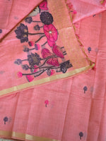 Load image into Gallery viewer, Linen Cotton Saree x Pichwai Tales - Pink
