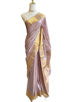 Load image into Gallery viewer, Kolam Motifs x Semi Soft Silk Saree - Blush
