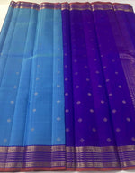 Load image into Gallery viewer, TWILIGHT HORIZON - Pure Kanjivaram Silk Saree with Gold Zari
