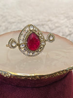 Load image into Gallery viewer, ROMI Dual Finger Ring (Ruby)
