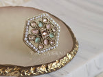 Load image into Gallery viewer, AMRUTA Ring (Mint x Pink)
