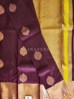 Load image into Gallery viewer, Charoite - Pure Kanjivaram Silk Saree with Copper Zari
