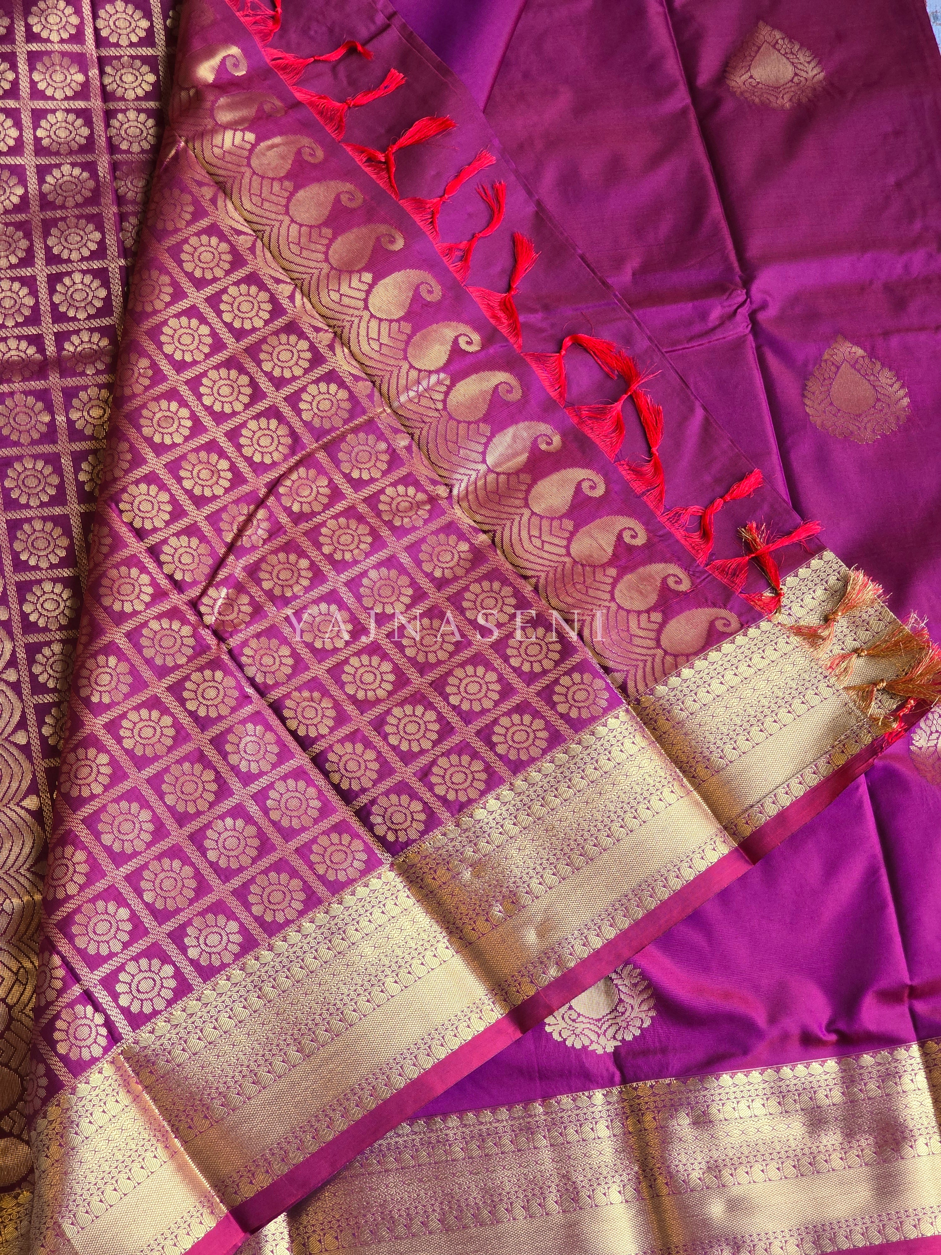 Soft Silk x Gold Zari Saree - Shiraz