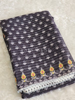 Load image into Gallery viewer, Sequins x Printed Georgette Saree - Black
