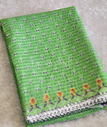 Load image into Gallery viewer, Sequins x Printed Georgette Saree - Lime
