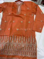 Load image into Gallery viewer, DQ [XL/42] - (Orange) Men Mid Length Kurta Top
