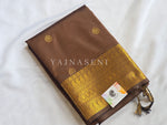 Load image into Gallery viewer, Dainty Motifs x Semi Soft Silk Saree - Chocolate Brown
