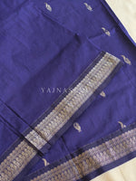 Load image into Gallery viewer, Kalyani Cotton Saree - Silver Zari : Blue
