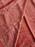 Load image into Gallery viewer, Satina Space Silk Saree x Sequins x Stones : Coral Peach
