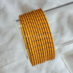 Load image into Gallery viewer, Matte dot Bangles - Marigold
