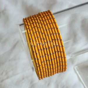 Matte dot Bangles - Marigold