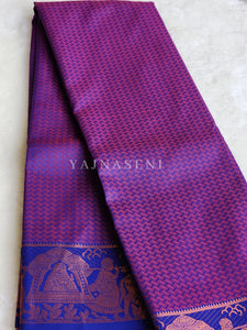 Pallakku series - Soft Semi Silk Saree : Purple x Red