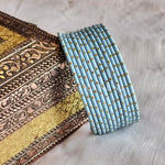 Load image into Gallery viewer, Matte dot Bangles - Pastel Blue
