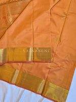 Load image into Gallery viewer, Kolam Motifs x Semi Soft Silk Saree - Amber
